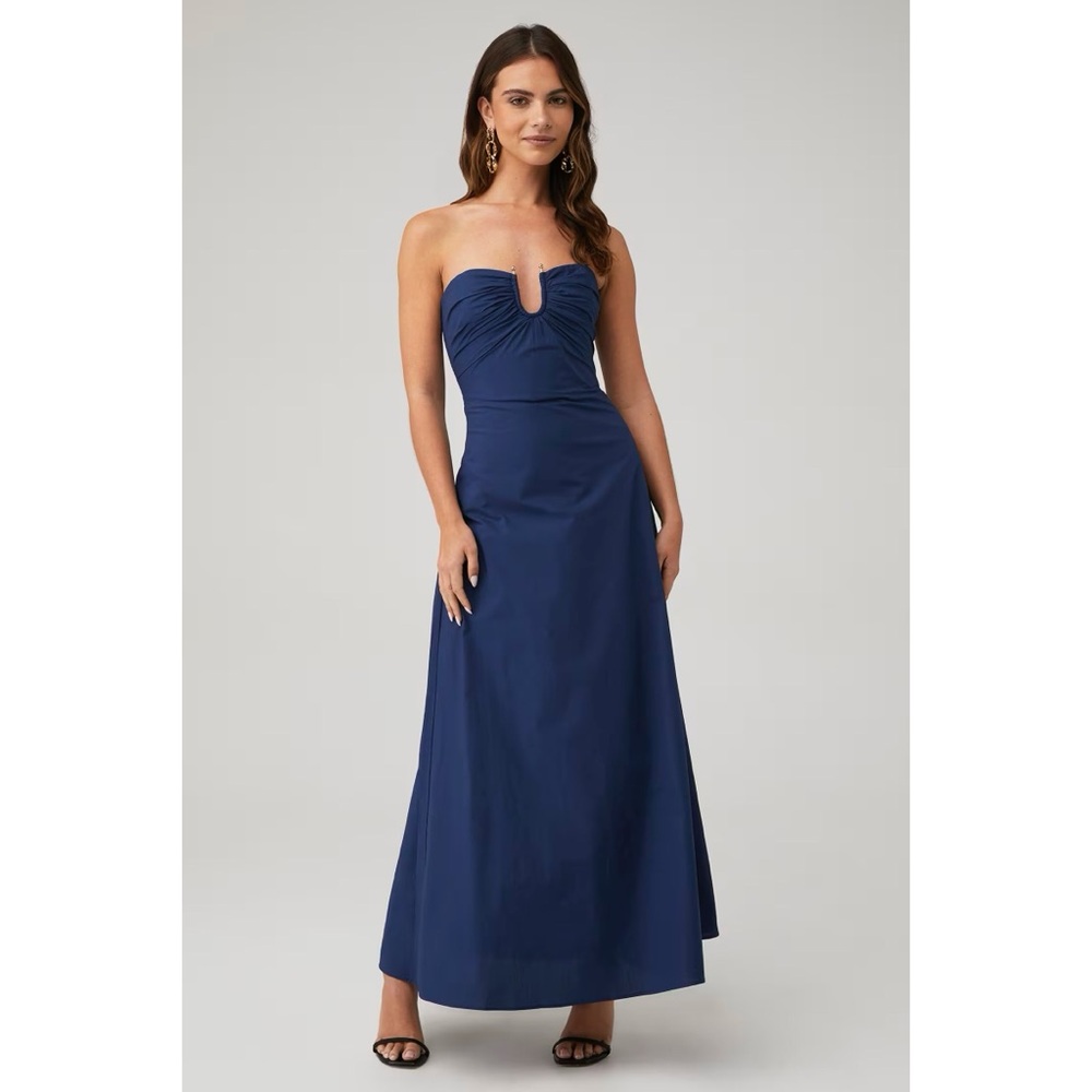 Bardot Navy Blue Midi Dress